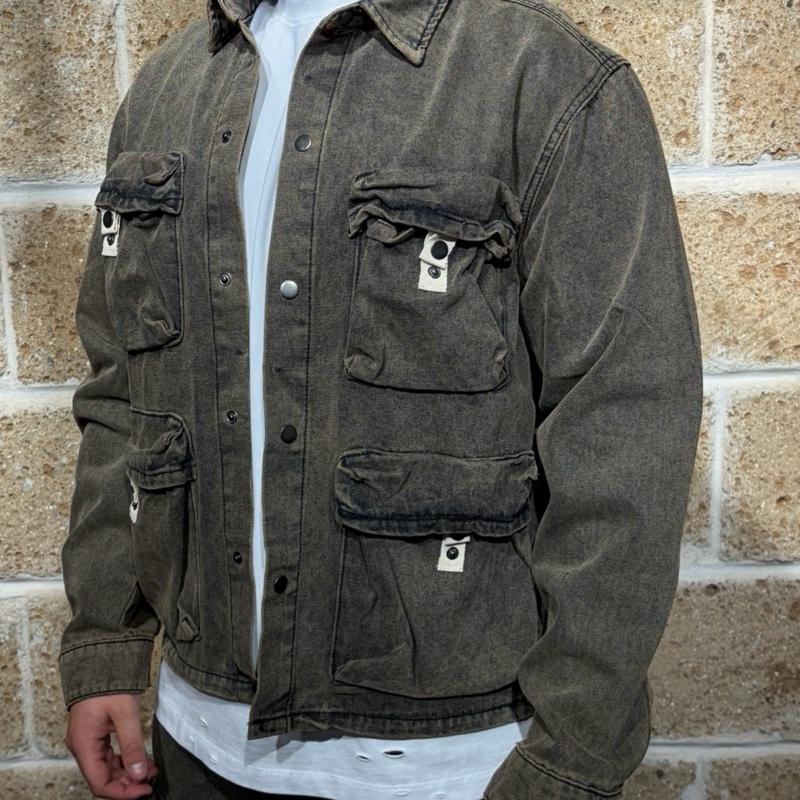 Coordinato Manu in jeans con Giacca e pantalone cargo - Abnormal Store