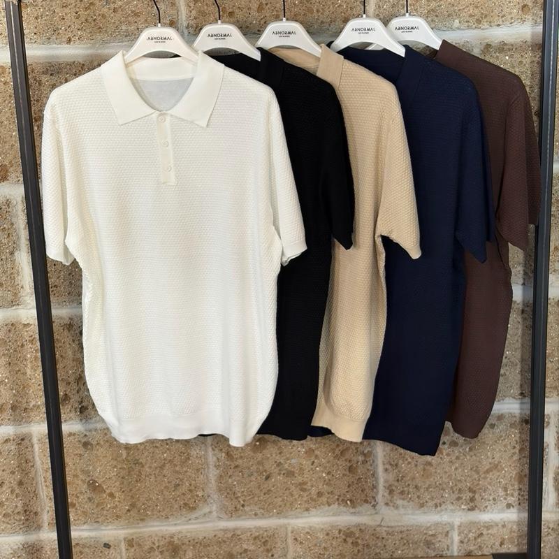 Polo in filo con lavorazioni anteriore