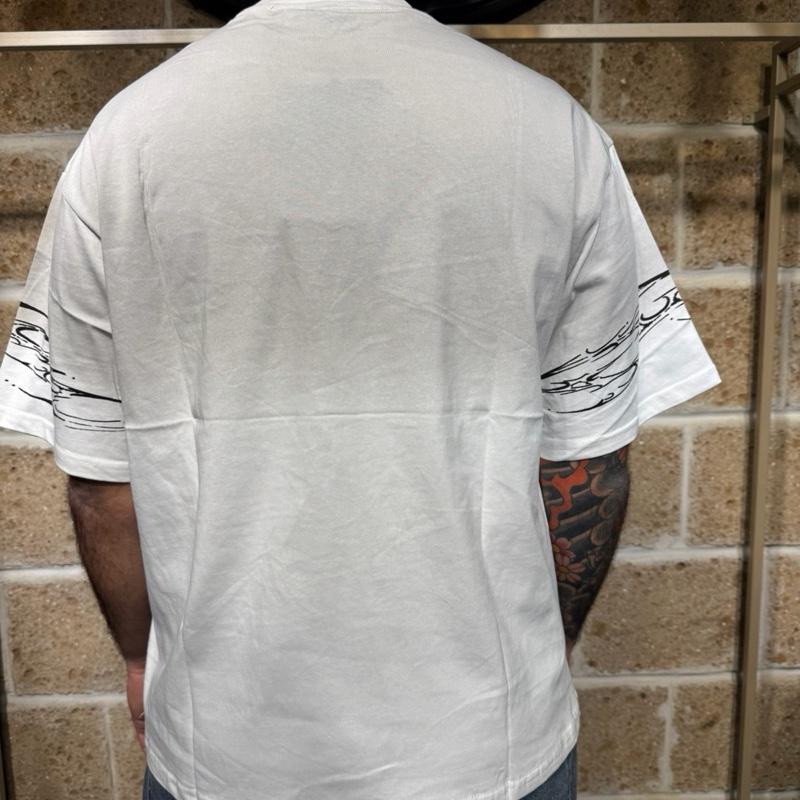 T-Shirt “07” oversize con stampa e abrasioni