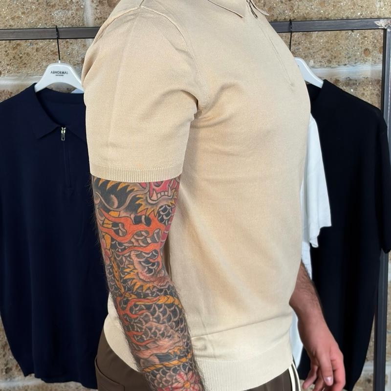 Polo in filo con zip