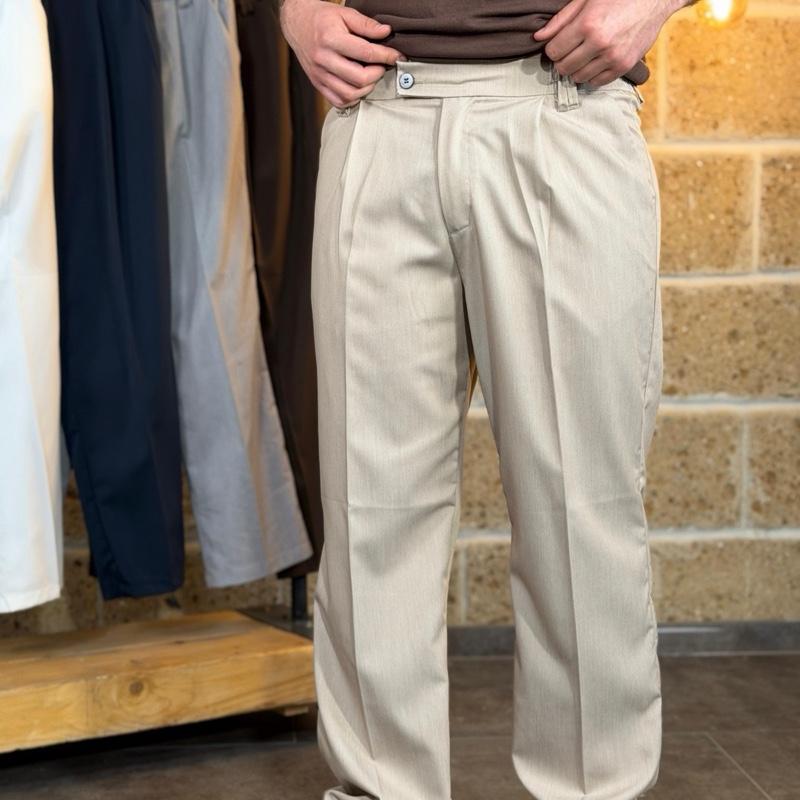 Pantalone Claudio wide fit con molla posteriore