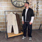 Coordinato in tessuto tecnico con camicia mezza manica e pantalone balloon - Abnormal Store