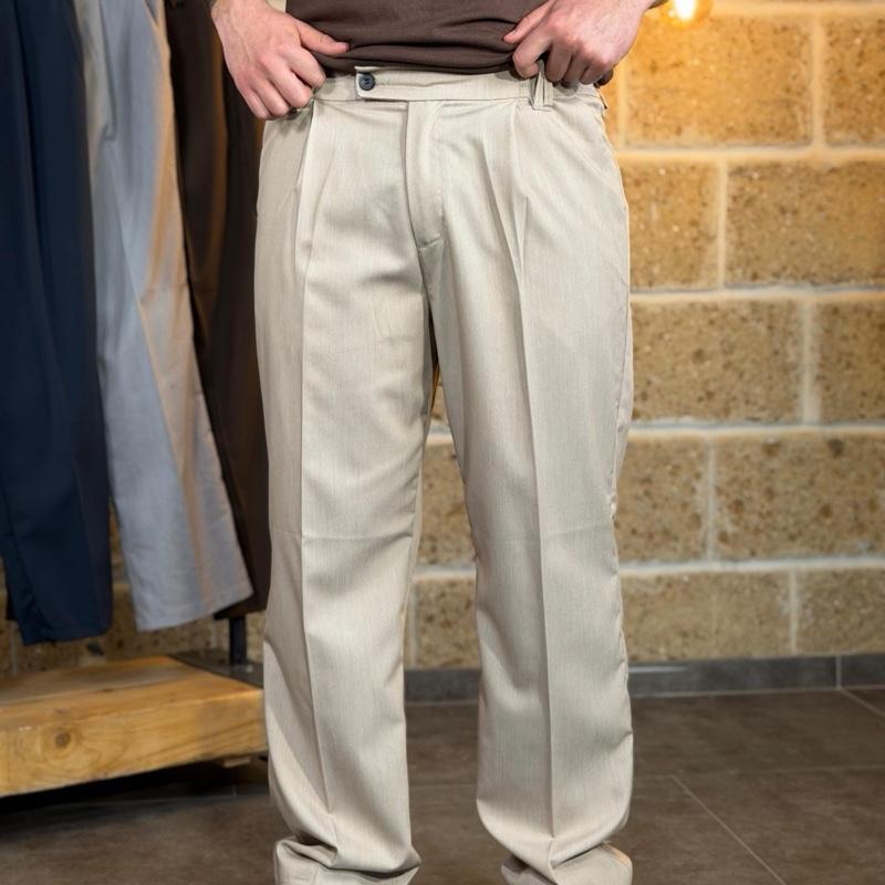 Pantalone Claudio wide fit con molla posteriore