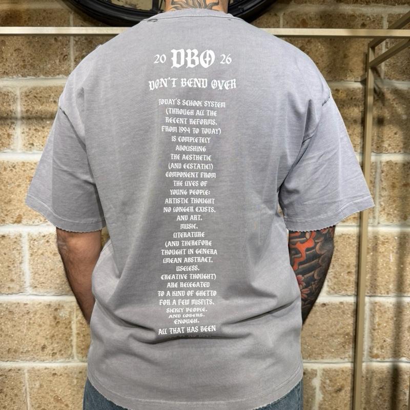 T-Shirt Lerry oversize con stampa e abrasioni