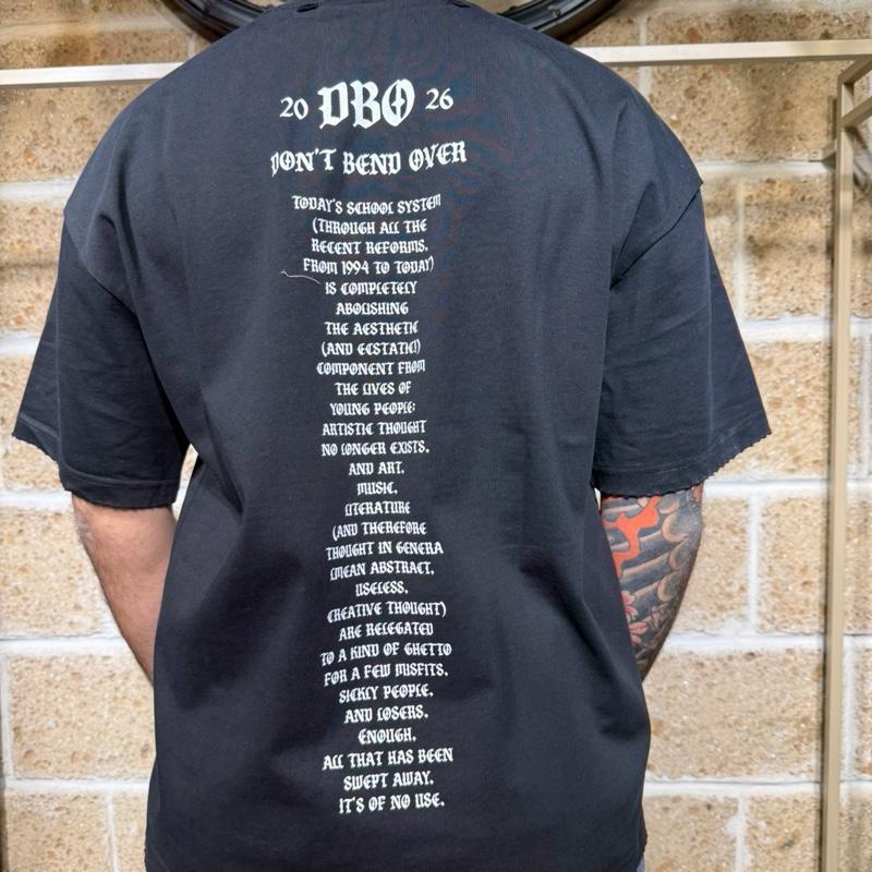 T-Shirt Lerry oversize con stampa e abrasioni