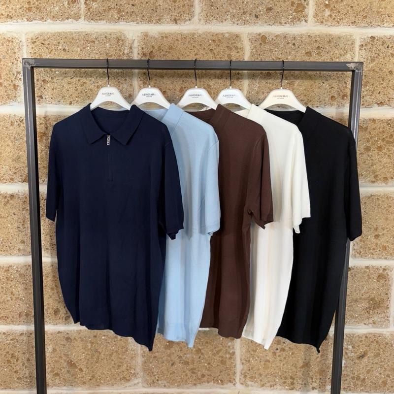 Polo in filo con zip